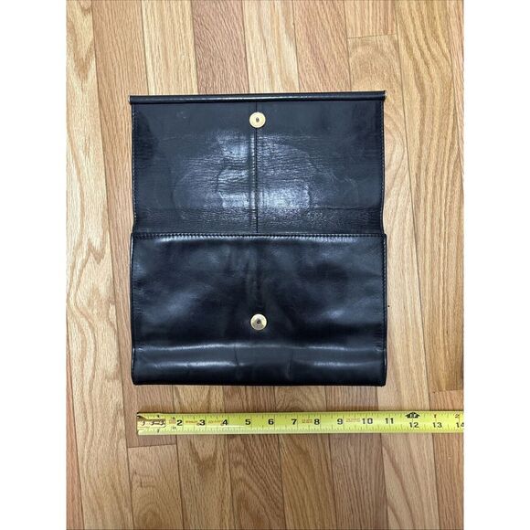 Pre-Owned Vintage Swan‎ Original Black Leather Clutch